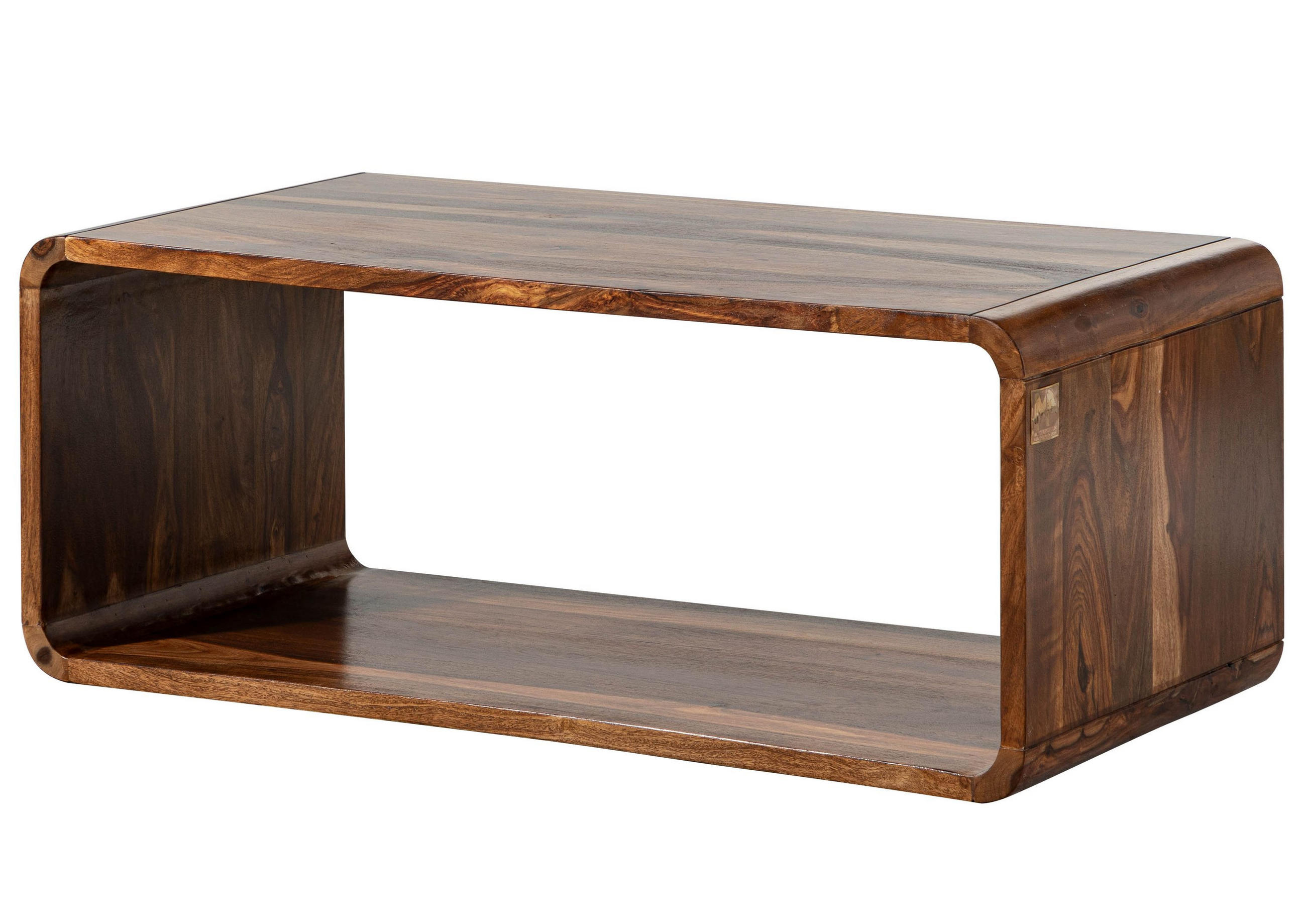 COUCHTISCH Sheesham 100x50x40 walnuss lackiert LOUNGE COLLECTION #04 - Dunkelbraun, Holz (100/50/40cm) - Massivmoebel24