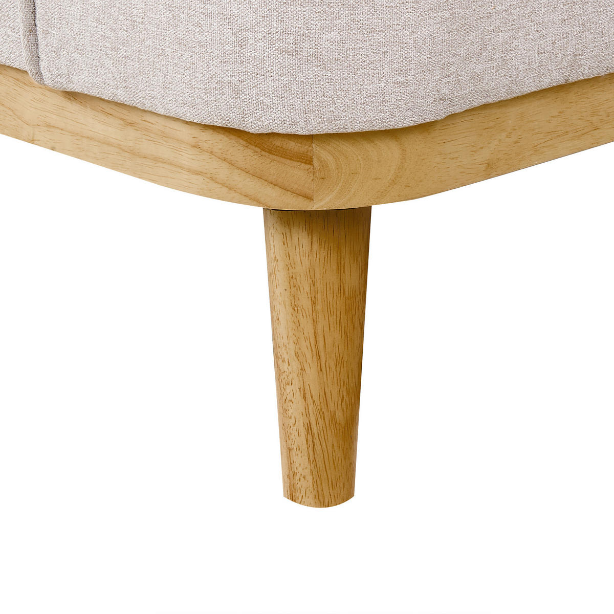 ROHOVÁ POHOVKA 3-místná Látka Světle šedá levostranná Simos - světle šedá, textil (264/82cm) - Beliani