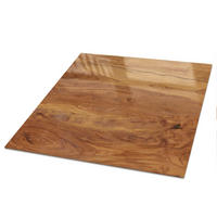 TISCHPLATTE 50x50 cm – Holzringe - Weiß, Glas (0.4/50/50cm) - Wallfluent