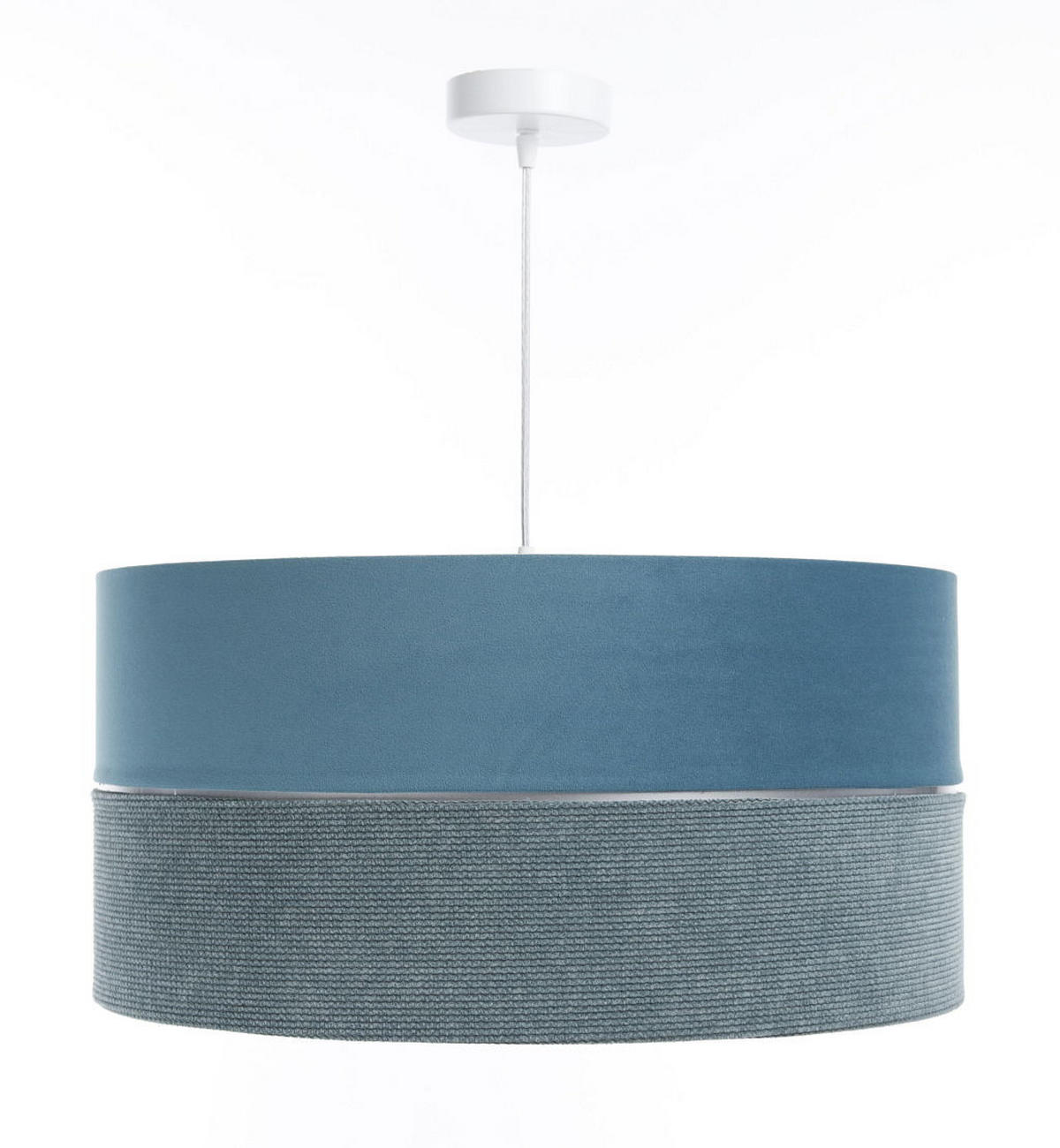 HÄNGELEUCHTE Blau 40/20 cm - Blau/Silberfarben, Kunststoff (40/0.6/20cm) - ONZENO