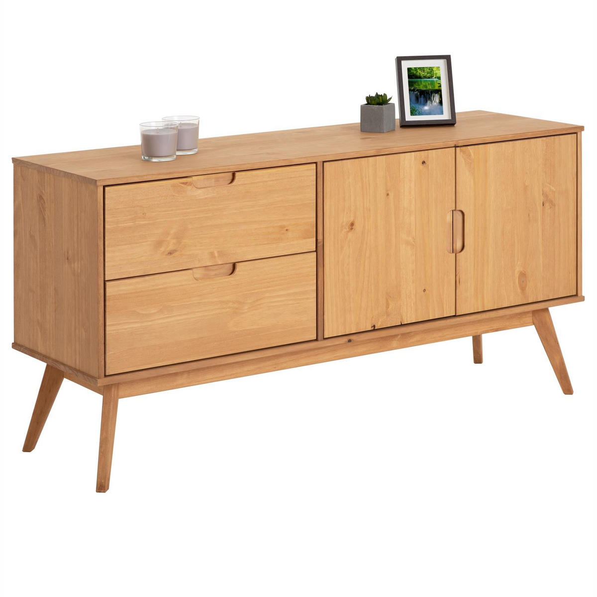 SIDEBOARD TIVOLI - Braun, Holz (145/75/45cm) - IDIMEX