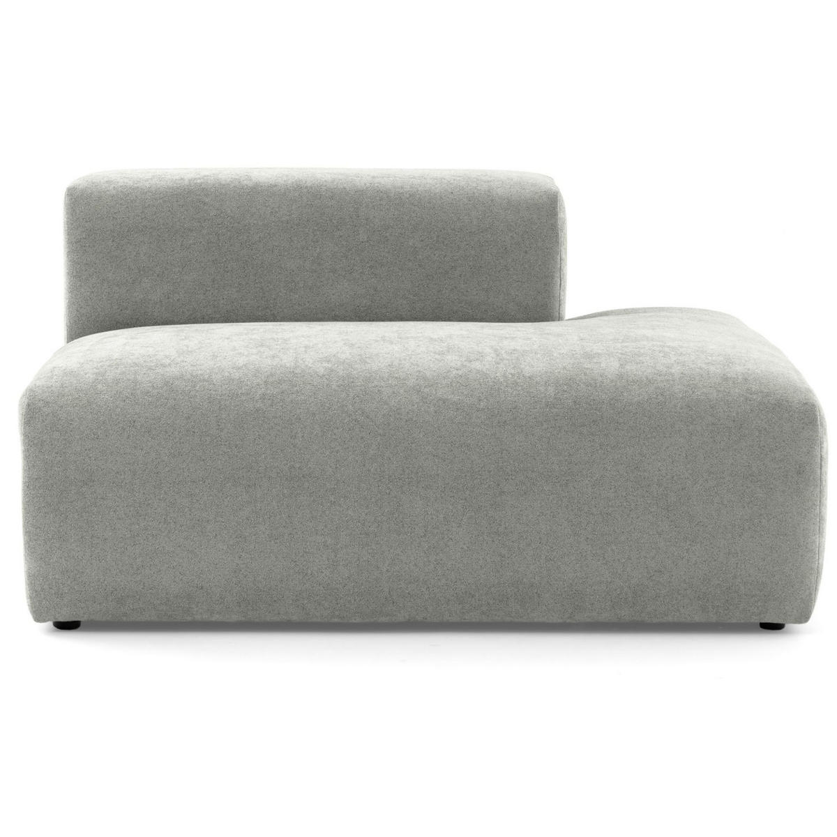 3-SITZER modulares Sofa HEAVEN SET 1 Rechts, Breite 255 cm Webstoff Grau - Schwarz/Grau, Holz/Kunststoff (102/71/255cm) - Muffo