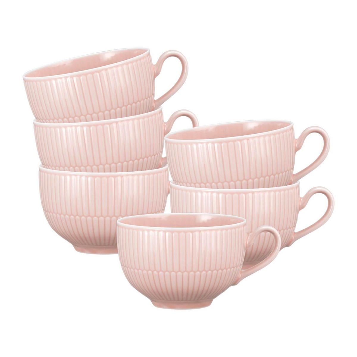 MILCHKAFFEETASSEN Amina Rosé 0,35 l 6er Set - Rosa, Keramik (0.35L) - Seltmann Weiden