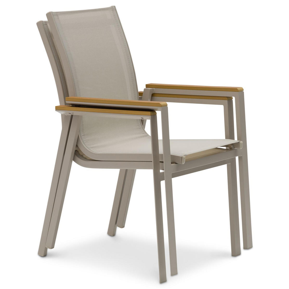 6ER-SET GARTENSTÜHLE WINDY 6ER-SET - Grau, Textil (55/91/66cm) - IDIMEX