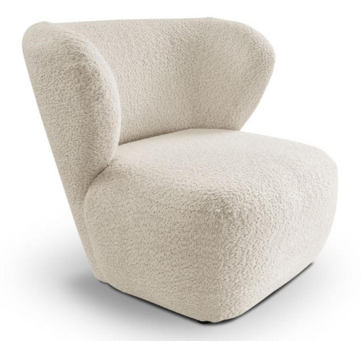 SESSEL Creme EVA Breites Rückenlehne Bouclé - Ecru, Textil (82/74/74cm) - Sepro Meble