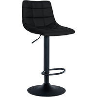 BARHOCKER James Kunstleder schwarz schwarz - Schwarz, Kunststoff/Metall (43/108.5/46.5cm) - TPFLiving