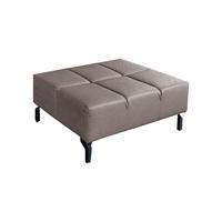 POLSTERHOCKER NELSON Dunkelbraun Leder - Dunkelbraun, Leder (107/43/71cm) - KAWOLA