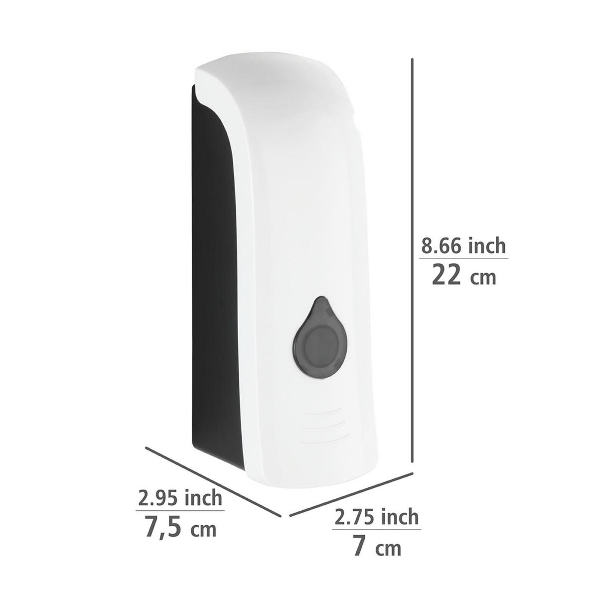SEIFEN- und Desinfektionsmittelspender Ranera 280 ml 7,5/7/22 cm - Weiß, Kunststoff (7/22/7.5cm) - Wenko
