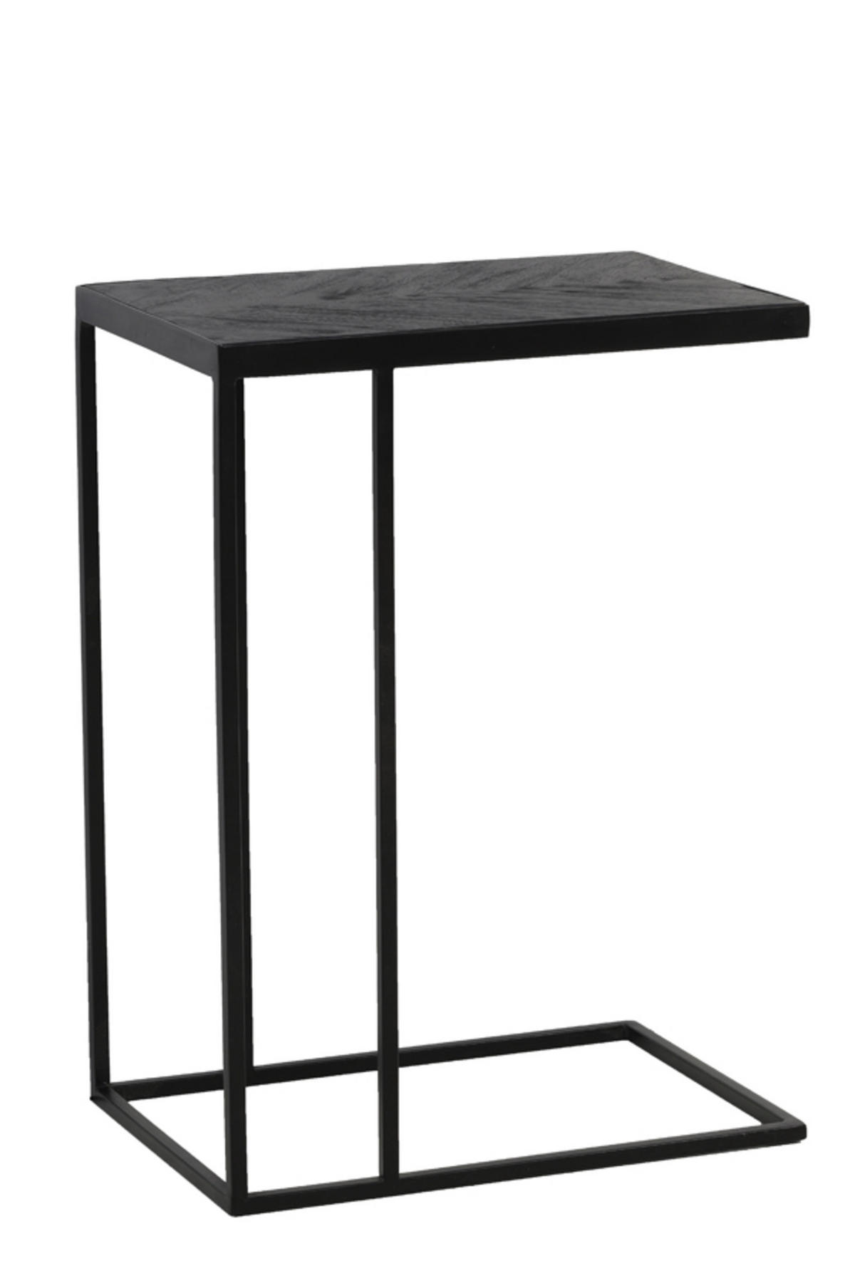 BEISTELLTISCH Chisa Braun 45/30/62 cm - Schwarz, Metall (45/30/62cm) - Light & Living