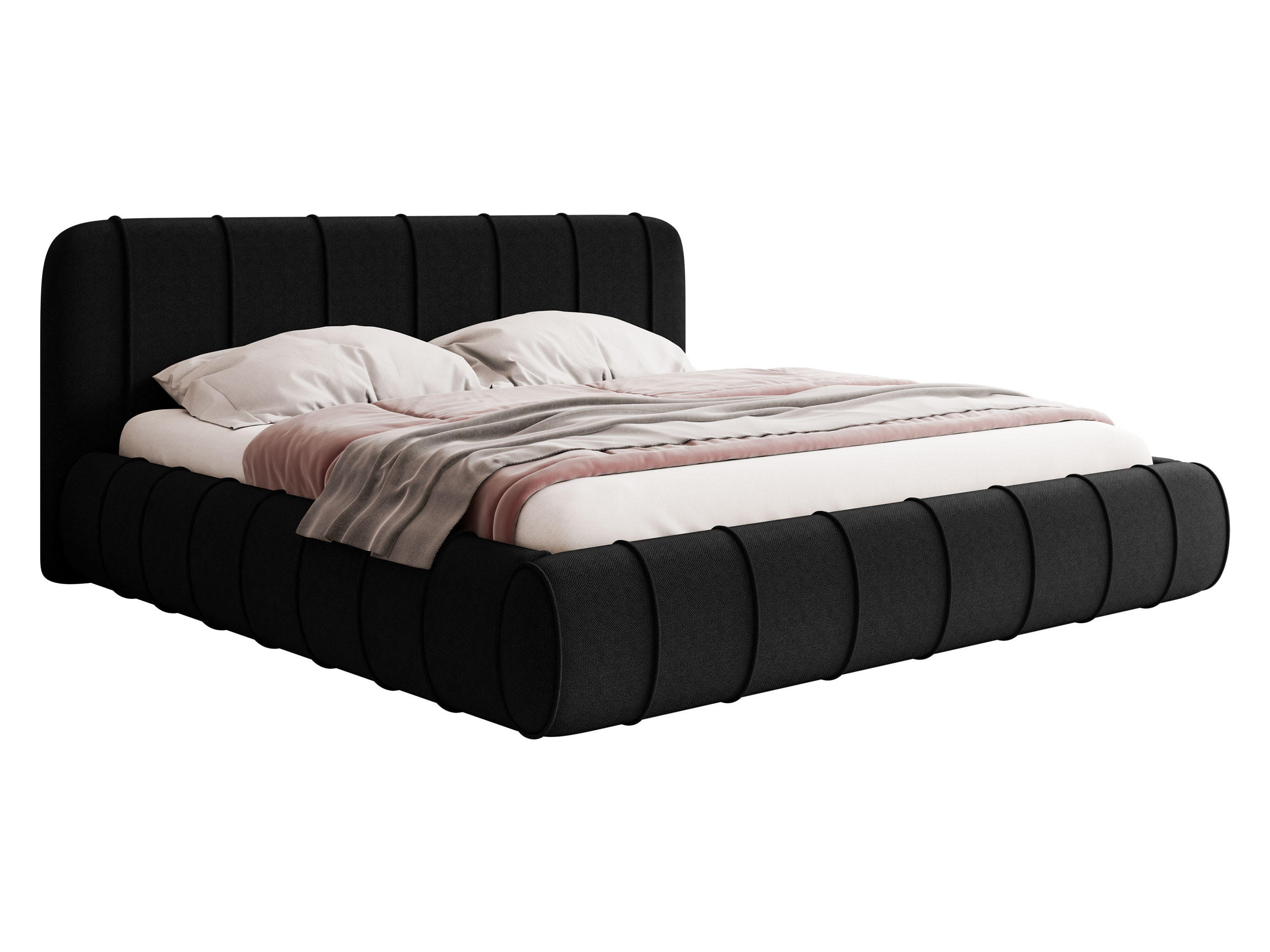 POLSTERBETT Slim XI - Schwarz, Holz/Holzwerkstoff (160/200cm) - MIRJAN24