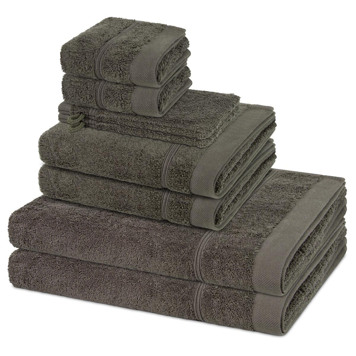 FROTTIERSET Rubin 8-teilig - Braun, Textil (50/100cm) - Ross