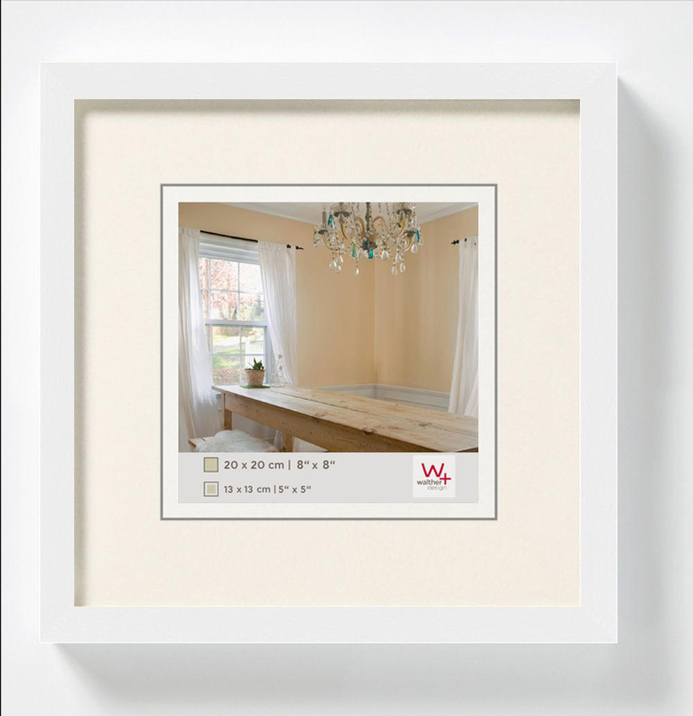 BILDERRAHMEN Peppers Holzrahmen 15x15 cm, Polarweiss - Weiß, Holzwerkstoff (17/17/1.5cm) - walther design