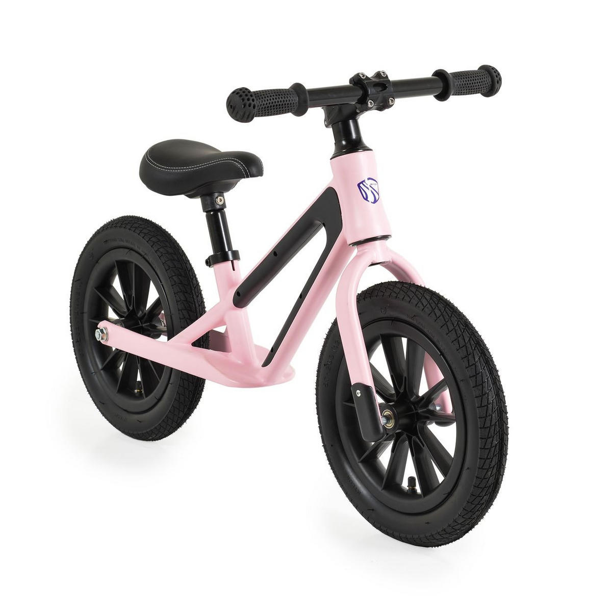 LAUFRAD Jogger 12 Zoll rosa Luftreifen bis 50 kg Stahllenker Anti-Rutsch-Griffe - Rosa, Metall (90/41/54cm)