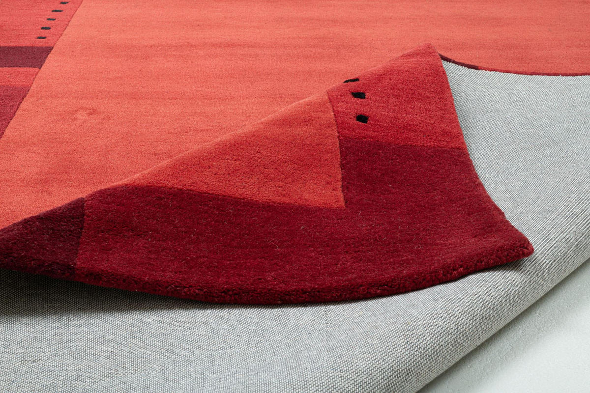 HANDTUFTTEPPICH Royal Ganges 200x200 cm - Rot, Textil (200/200cm) - THEKO