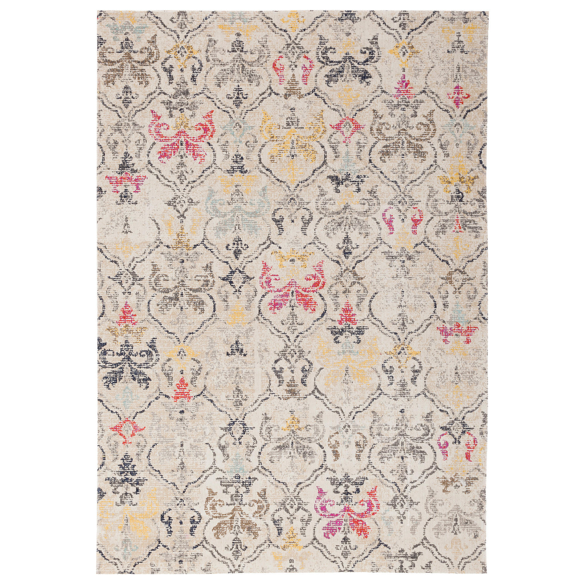 KURZFLOR DESIGNER TEPPICH MODERN VINTAGE ORIENT MUSTER - Creme, Textil (80/150cm) - Pergamon