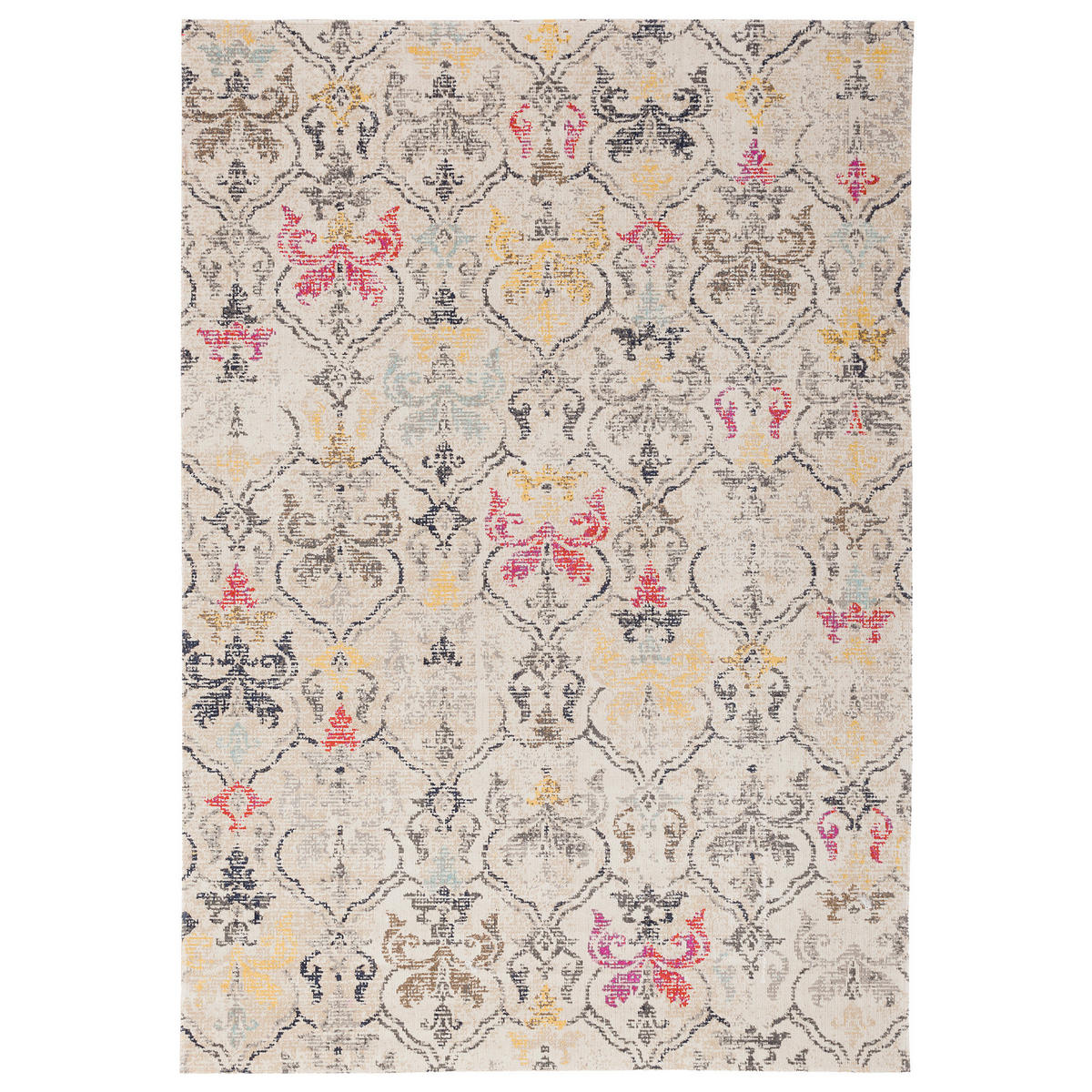 KURZFLOR DESIGNER TEPPICH MODERN VINTAGE ORIENT MUSTER - Creme, Textil (160/230cm) - Pergamon
