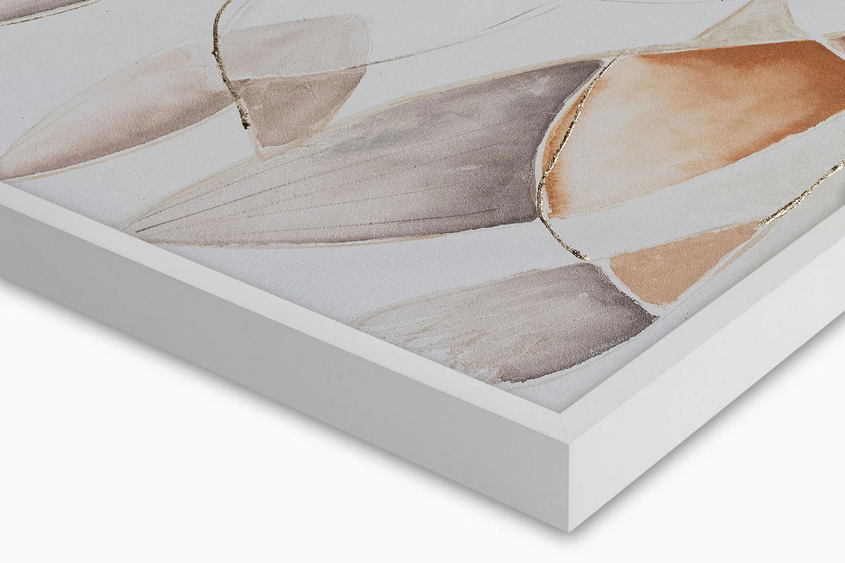 ACRYLBILD HANDGEMALT 80/80 cm - Taupe/Grau, Holz/Textil (80/80cm) - KUNSTLOFT