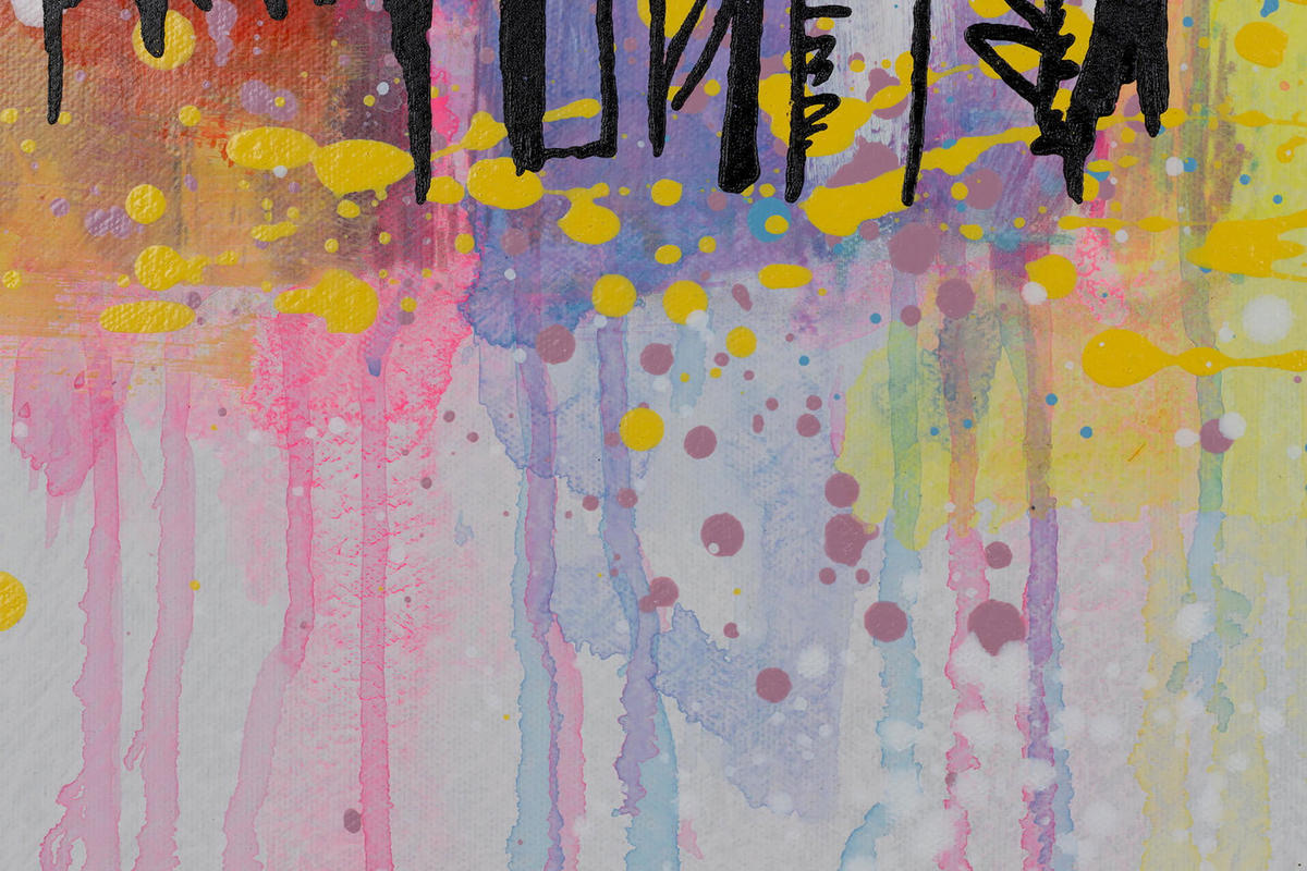 ACRYLBILD HANDGEMALT 120/60 cm - Multicolor/Grau, Holz/Textil (1.7/60cm) - KUNSTLOFT