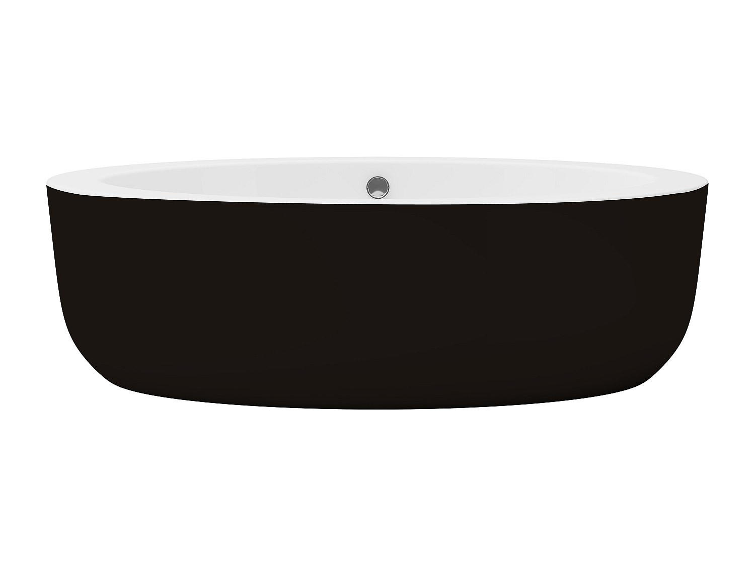 FREISTEHENDE Badewanne - 1 Person - Acryl - Schwarz - Schwarz, Kunststoff (185/58/90cm) - Vente-Unique