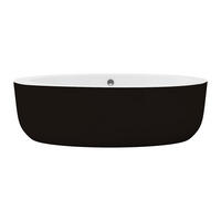FREISTEHENDE Badewanne - 1 Person - Acryl - Schwarz - Schwarz, Kunststoff (185/58/90cm) - Vente-Unique