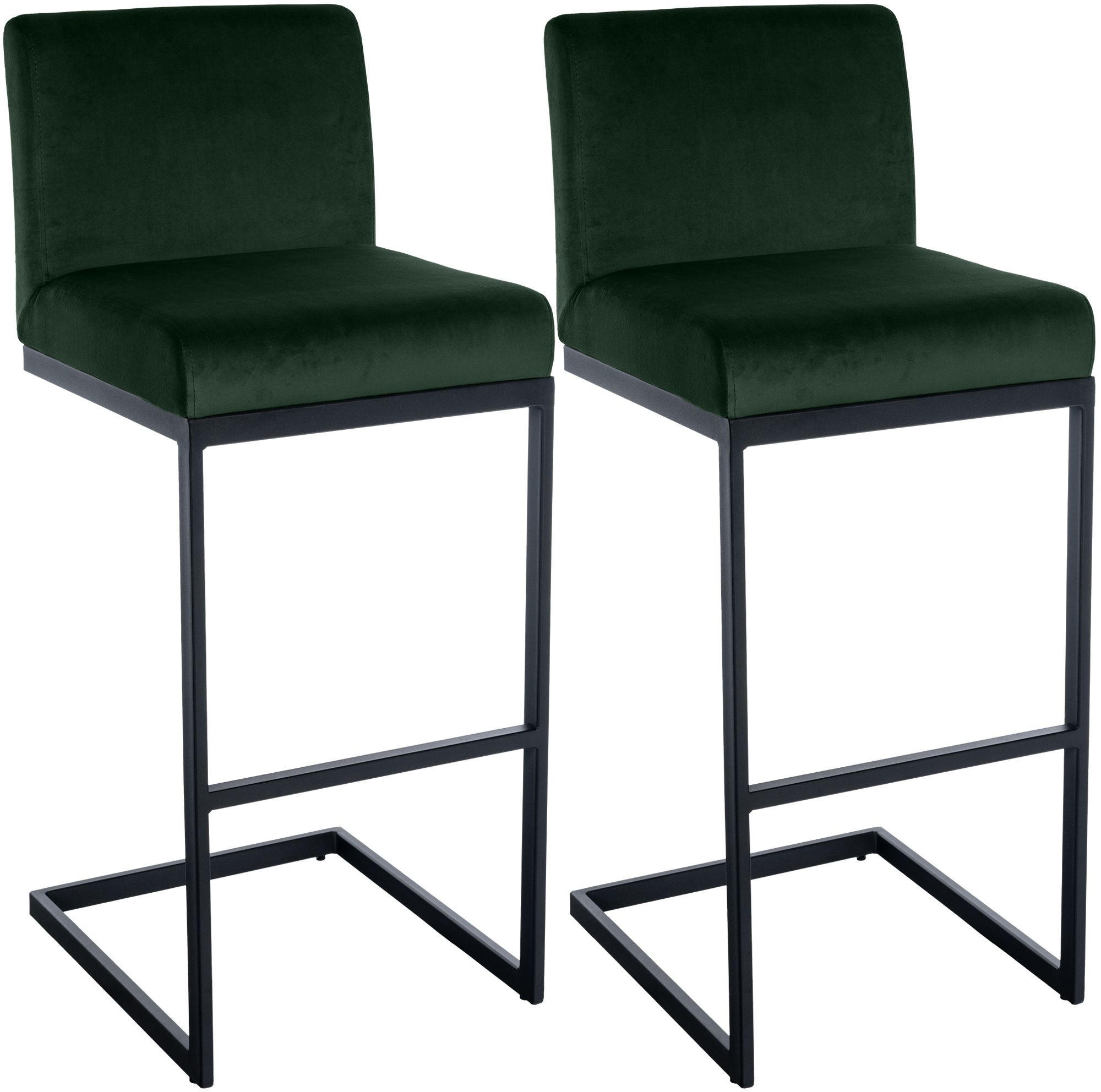 BARHOCKER 2 Metall Grün - Schwarz/Grün, Textil/Metall (43/104/53cm) - CLP