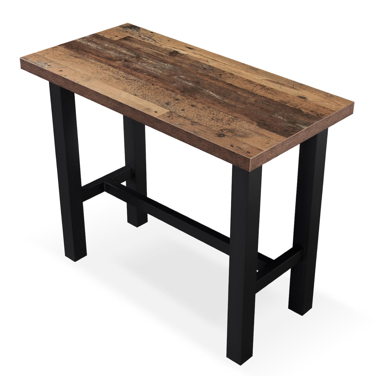 BARTISCH LOTTE 120/60/105 cm - Schwarz/Braun, Holzwerkstoff/Metall (60/120/105cm) - DUBI Möbel