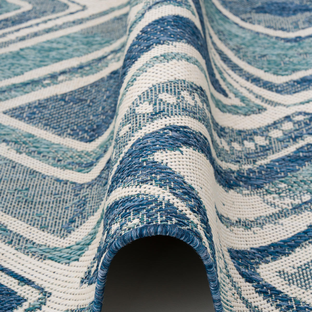 IN- UND OUTDOOR TEPPICH CARPETTO - Petrol, Textil (160/235cm) - Pergamon