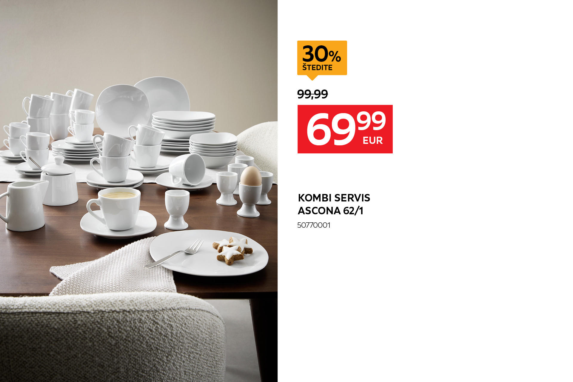 kombi servis Ascona 62/1 50770001 umjesto 99,99 € nova cijena 69,99 € Štedite 30%