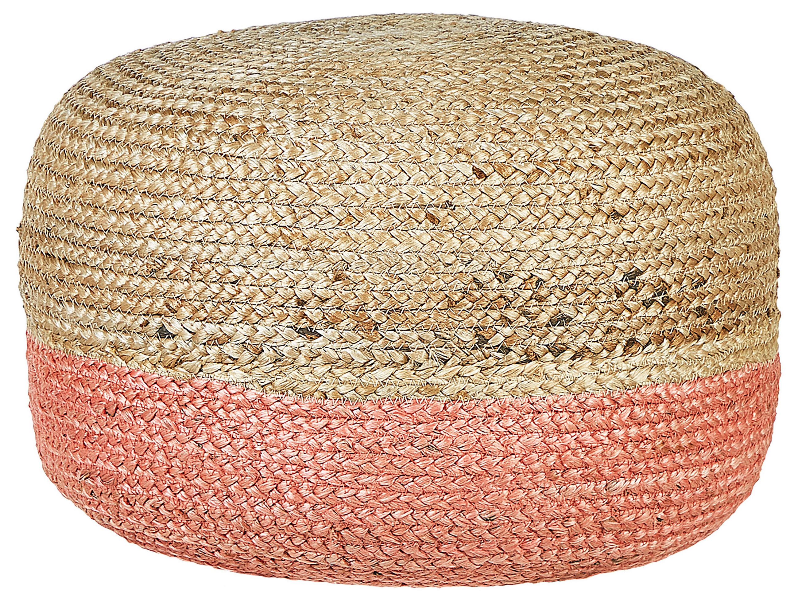 POUF Duki 50/50/40 cm - Naturfarben, Naturmaterialien (50/40/50cm) - Beliani