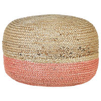 POUF Duki 50/50/40 cm - Naturfarben, Naturmaterialien (50/40/50cm) - Beliani