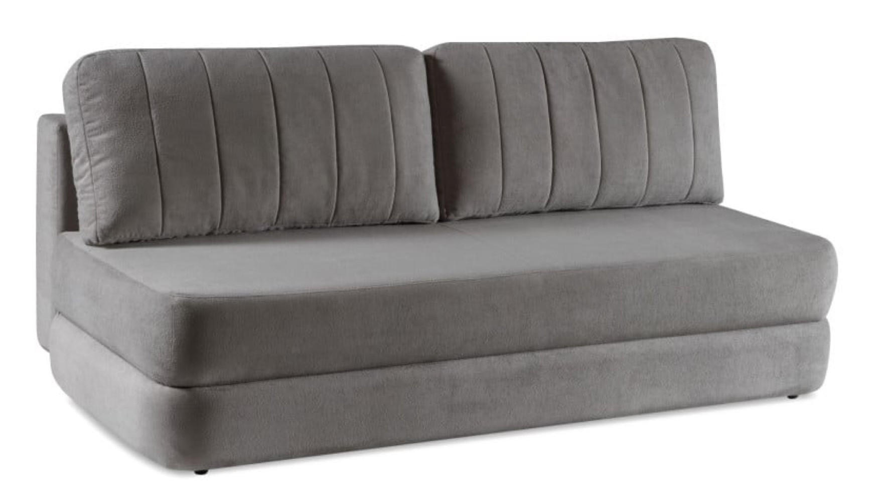SOFA Grau ORI Schlaffunktion Ohne Armlehnen - Grau, Textil (211/93/103cm) - Sepro Meble