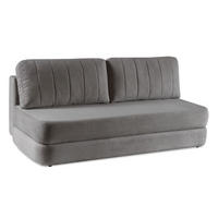 SOFA Grau ORI Schlaffunktion Ohne Armlehnen - Grau, Textil (211/93/103cm) - Sepro Meble