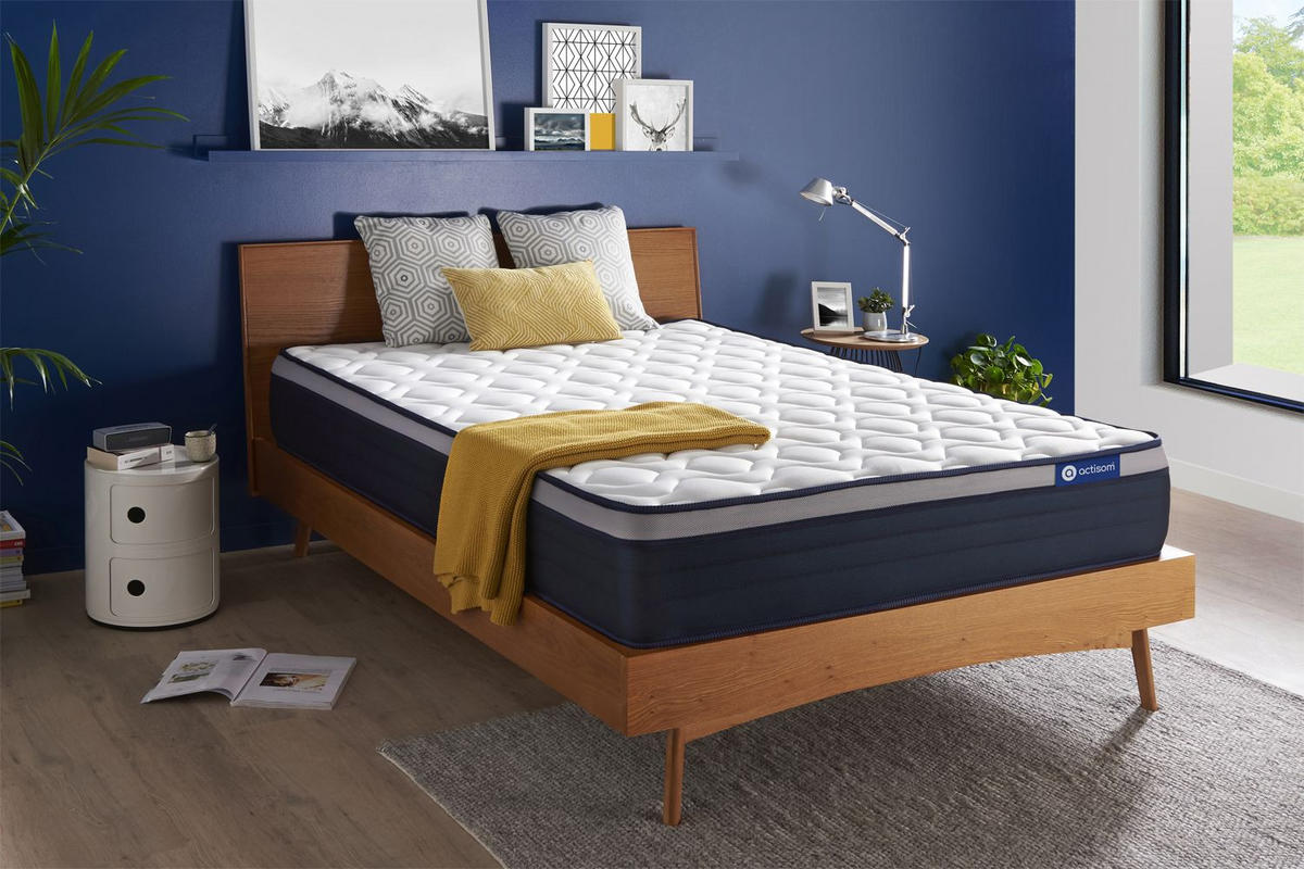 MATRATZE Actiflex max Taschenfederkern und Memory-Schaum 135 x 200 cm h3 - Weiß, Textil (135/200cm) - ACTISOM