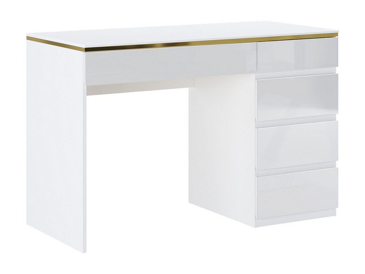 SCHREIBTISCH - 119 cm x 55 cm - Holz, Platte - Weiß - VUKIA - Weiß, Holz (55/119/79.1cm) - Vente-Unique