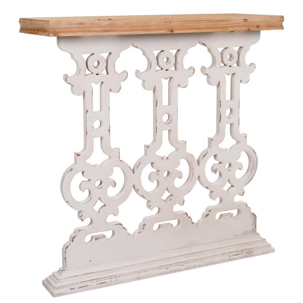 KONSOLENTISCH aus Holz, weiß, 81x30x82cm - Multicolor, Holz (82/81/30cm) - Wanderlust