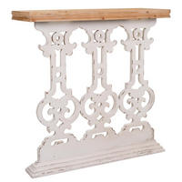 KONSOLENTISCH aus Holz, weiß, 81x30x82cm - Multicolor, Holz (82/81/30cm) - Wanderlust