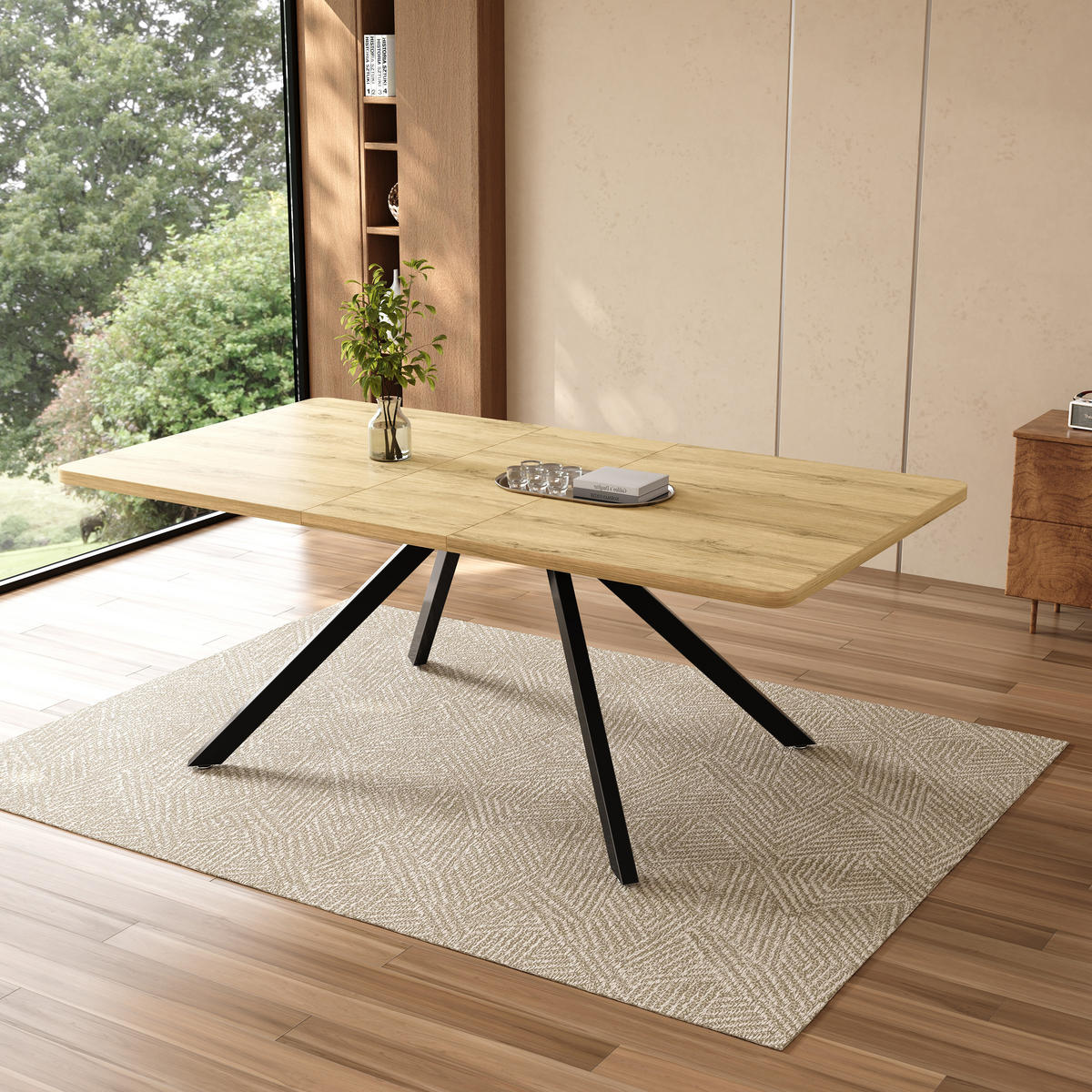 ESSTISCH 160–240/90/74,5 cm, Eichenfarben - Naturfarben, Holzwerkstoff (240/90/74.5cm)