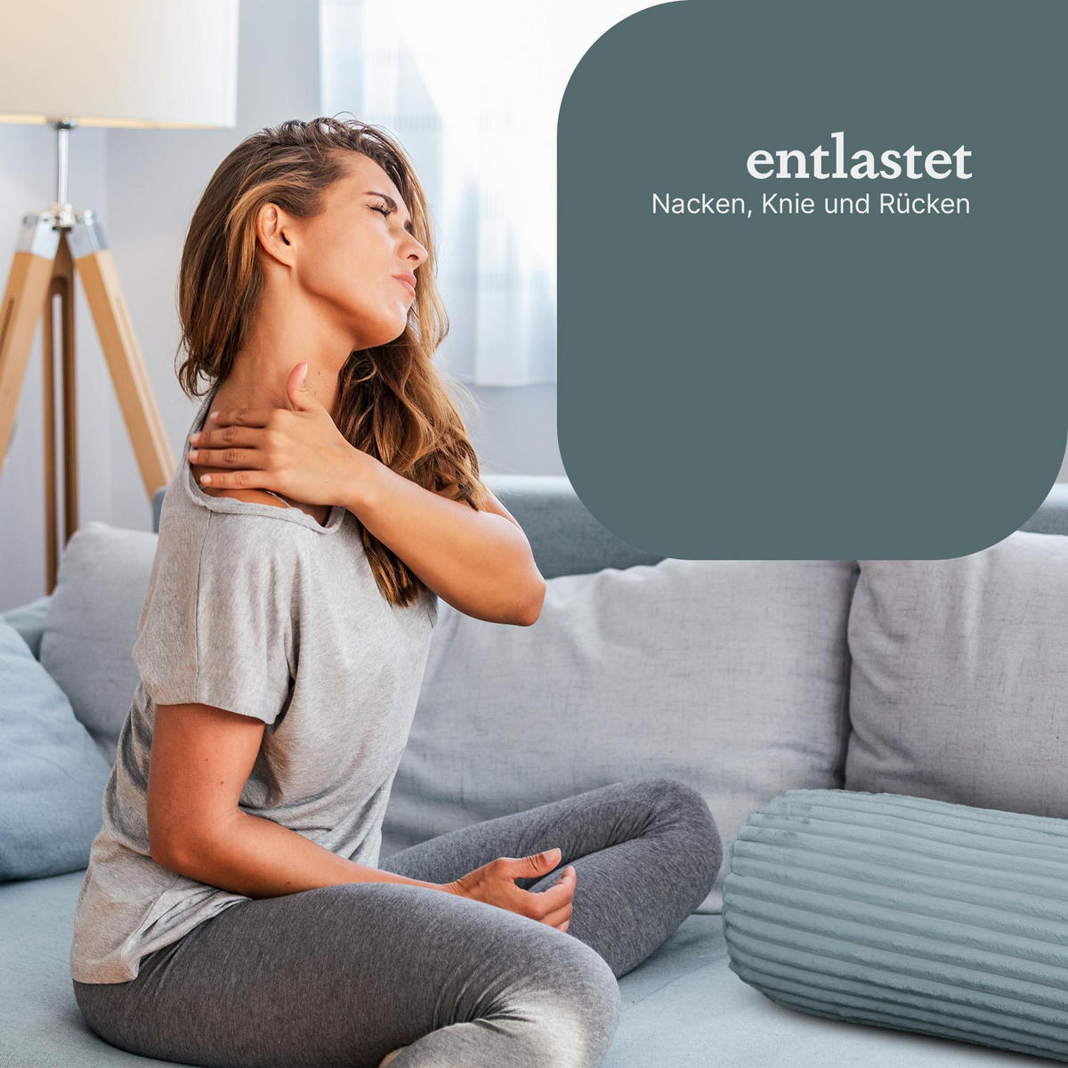 DEKOKISSEN Cord 20x70 cm Graugrün - Grün, Textil (20/70cm) - Bestlivings