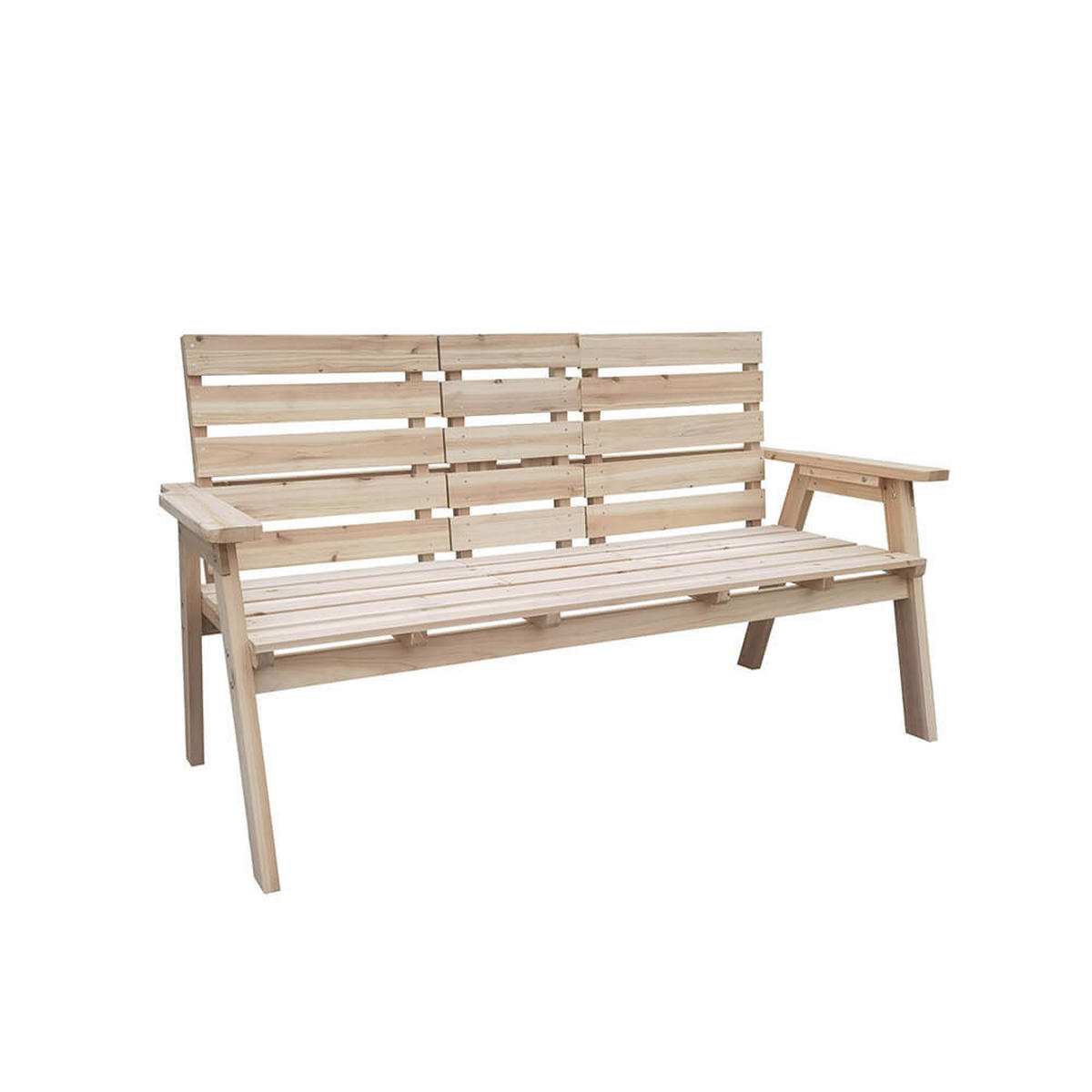 GARTENBANK HOLZ REYA - Holzfarbend - Braun, Holz (159/85/64cm) - Home Deluxe