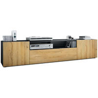 LOWBOARD Mogan Fronten in Eiche Natur - Eichefarben, Holzwerkstoff (181/39/35cm) - Vladon