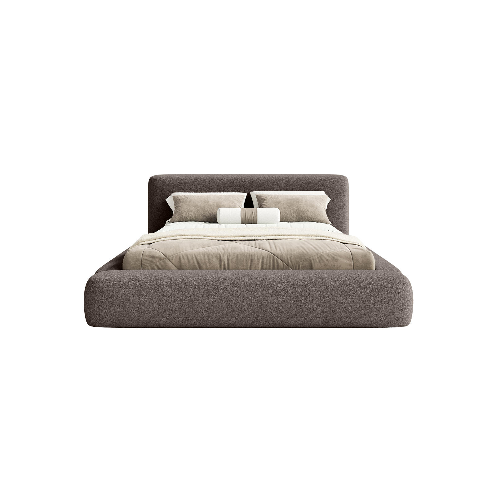 POLSTERBETT Fummo 120x200 cm, Braun - Braun, Textil (120/200cm) - Fedve