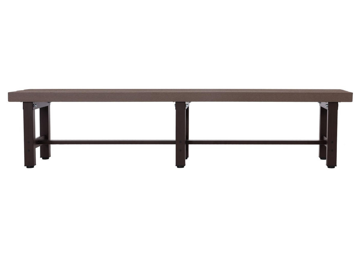 GARTENBANK Alu 40x180x34cm Braun - Braun, Kunststoff (180/40/34cm) - PROREGAL