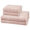 FROTTIERSET Pure 4-teilig - Rosa, Textil (50/100cm) - Cawö