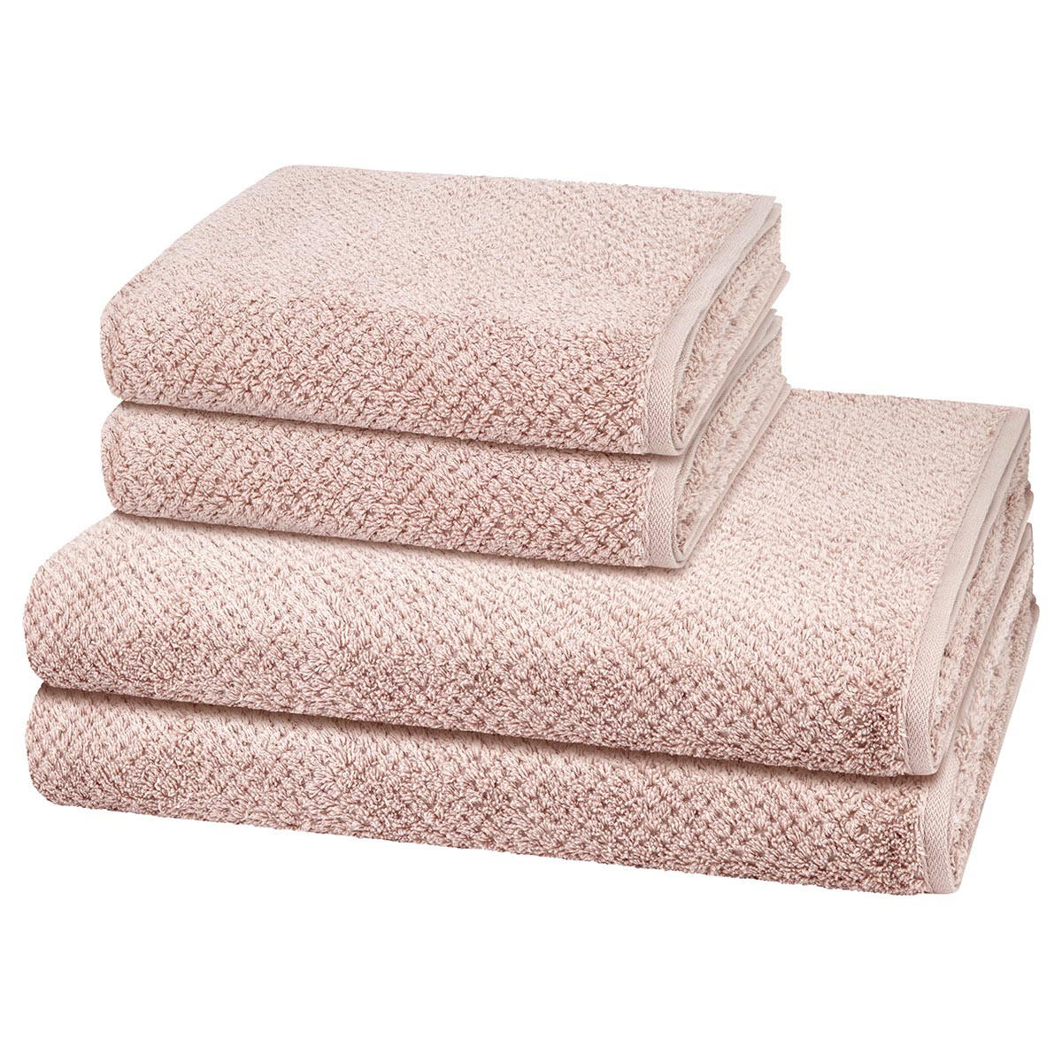 FROTTIERSET Pure 4-teilig - Rosa, Textil (50/100cm) - Cawö