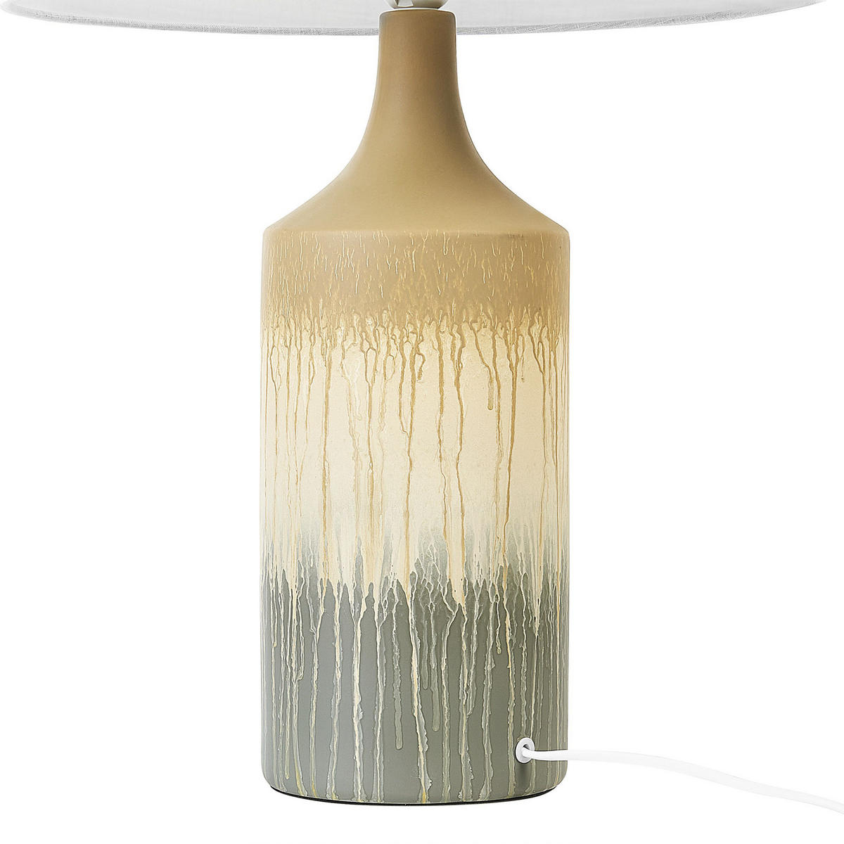 TISCHLAMPE Calvas 40/40/64 cm - Beige, Keramik (40/40/64cm) - Beliani