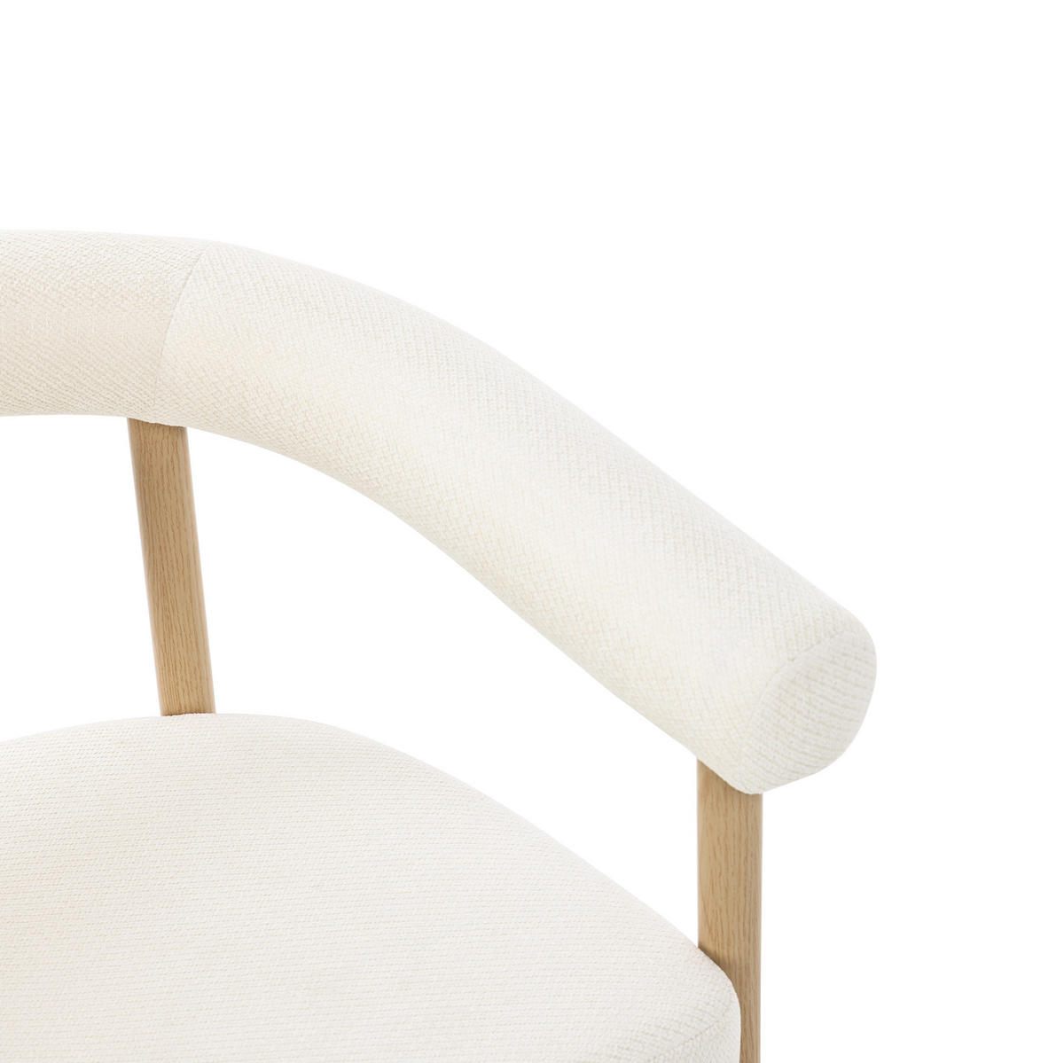 STUHL 4er-Set gepolstert Metallgestell White - Weiß, Holz (40.5/78/48.6cm) - Meubliv