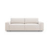 SOFA ausklappbar mit Bettkasten Jodie aus strukturiertem Stoff leichtes beige 3 Sitzplätze - Creme, Textil (107/86/247cm) - Micadoni