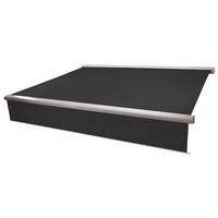 KASSETTEN-MARKISE VOLANT AUSFAHRBAR Anthrazit - Anthrazit, Textil (450/15/300cm) - MCW