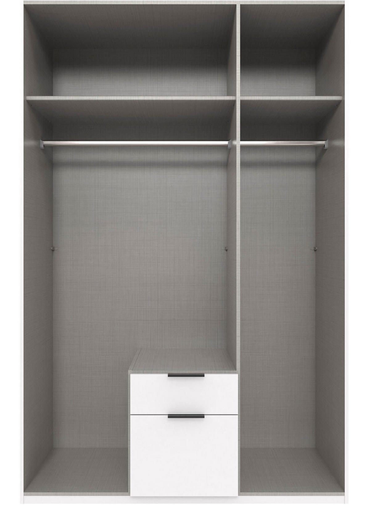 KLEIDERSCHRANK Mugano graphit 135 / 58 / 236cm - Graphitfarben/Grau, Holz/Holzwerkstoff (135/236/58cm) - Wimex