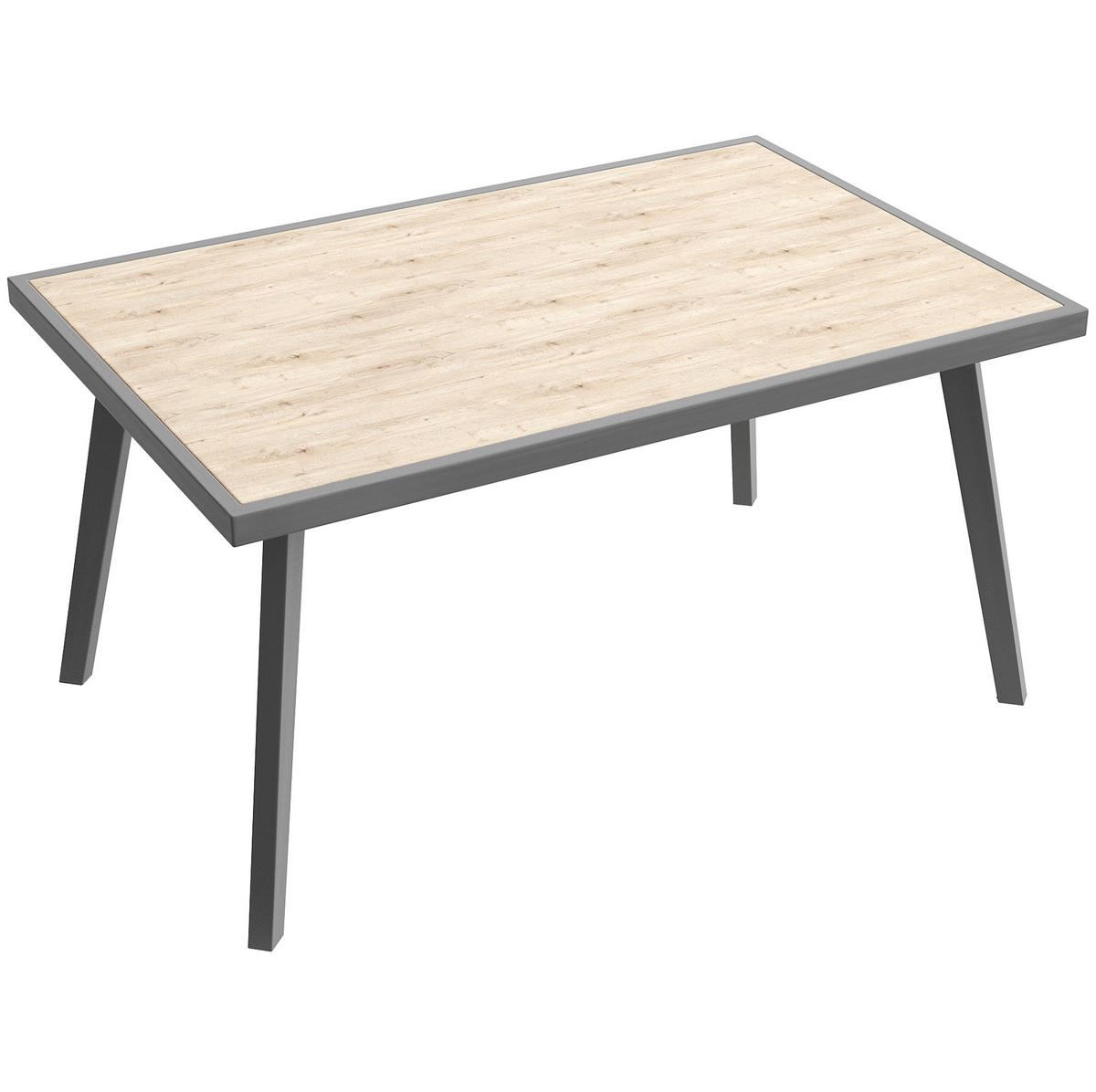 GARTENMÖBEL-SET modular mit Tisch 5-tlg. PE-Rattan Grau - Grau, Metall - Beauniv
